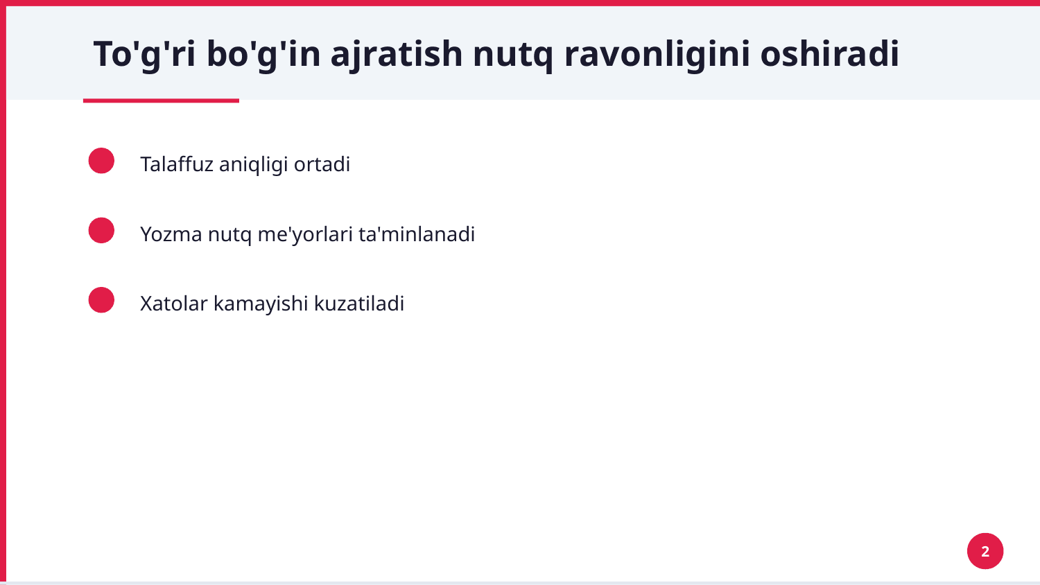 O'zlashma so'zlarda bo'g'in ajratish va ko'chirishdagi o'ziga xosliklar — Slayd 2