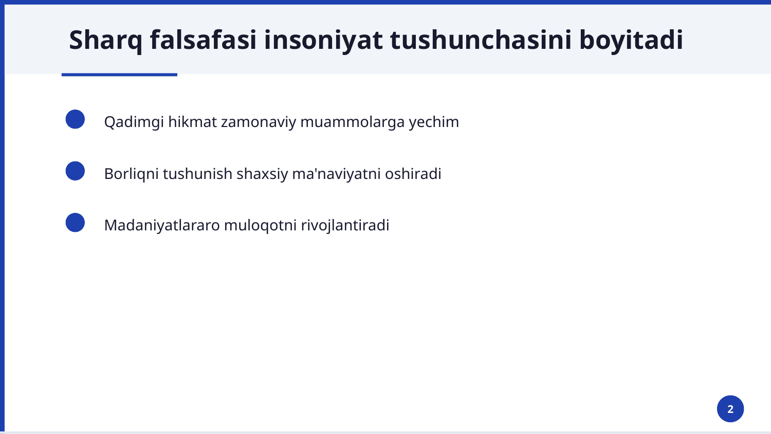 Sharq mutaffakirlarining borliq haqidagi qarashlari — Slayd 2