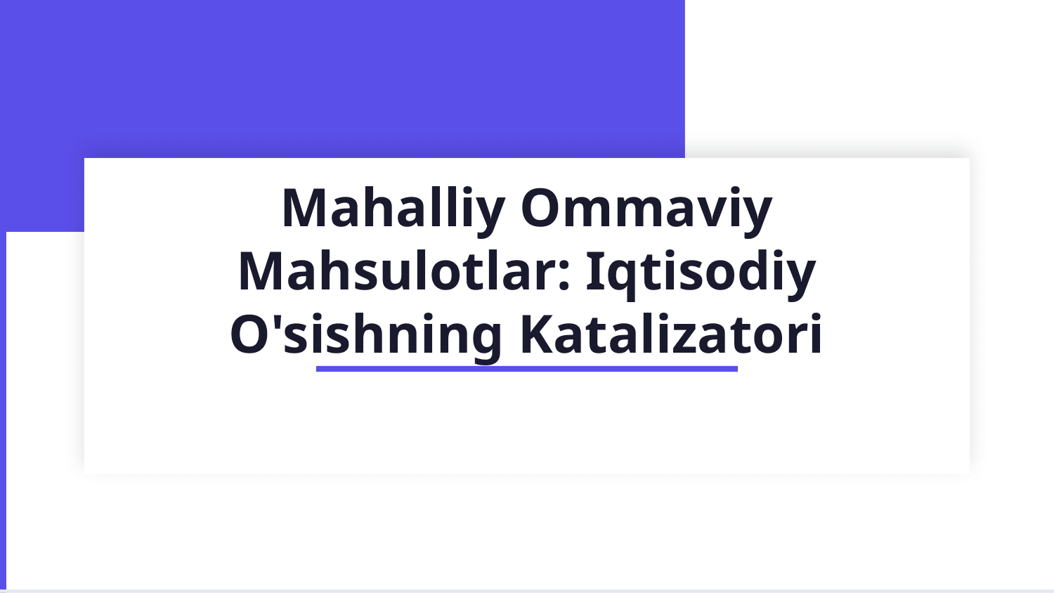 Maxalliy ommaviy mahsulotlar — Slayd 1