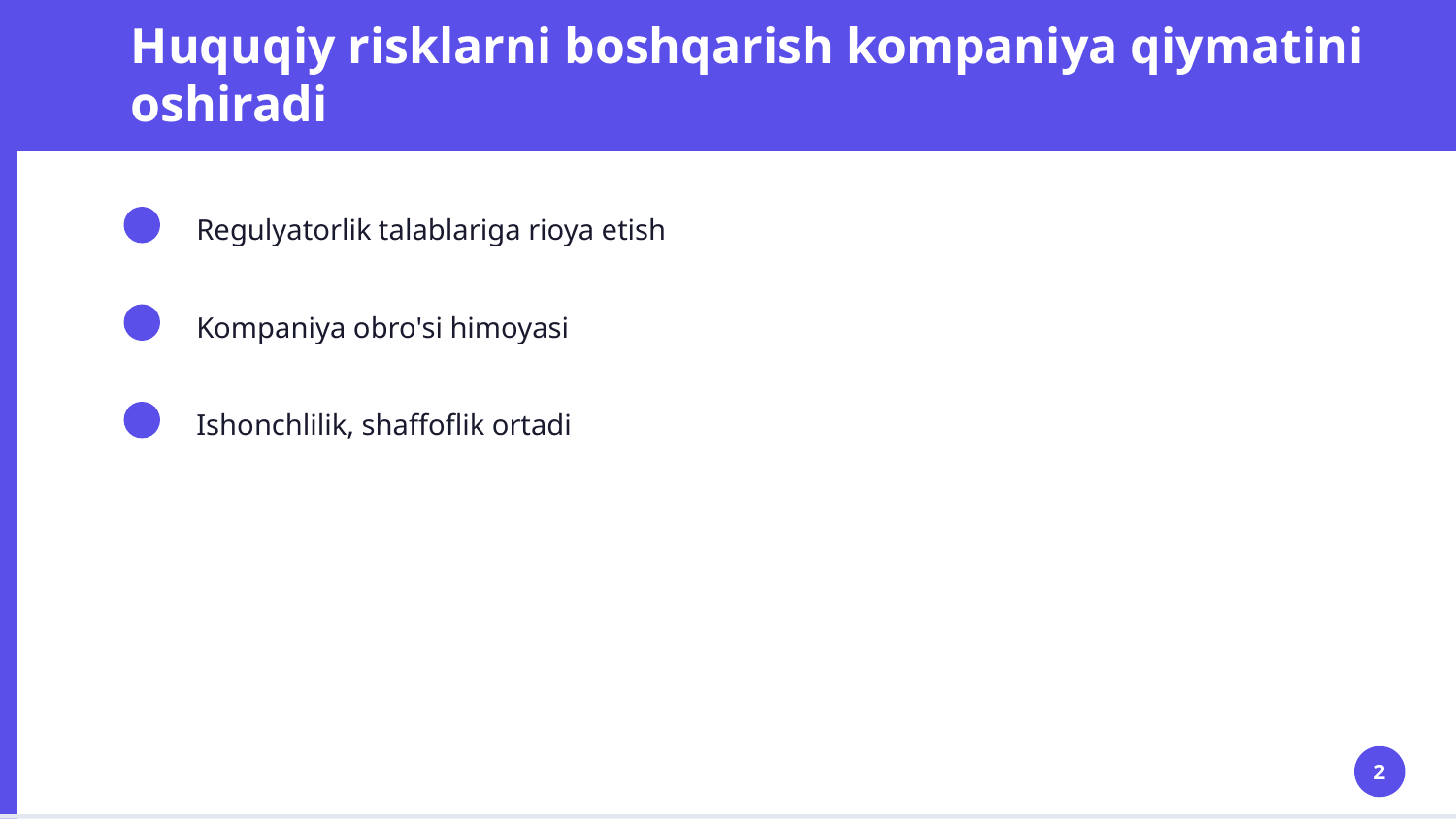 Zamonaviy menejmentning huquqiy usullari — Slayd 2