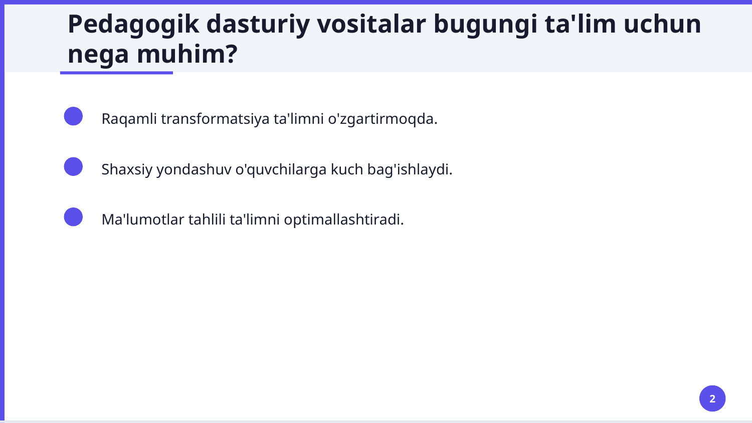 Pedagogik dasturiy vositalar fanining maqsad va vazifalari — Slayd 2
