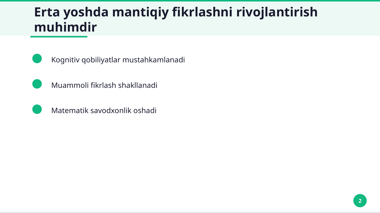 BOSHLANG‘ICH SINFLARDA TО‘PLAM VA KOMBINATORIKA ELEMENTLARI, MANTIQIY MASALALAR — Slayd 2