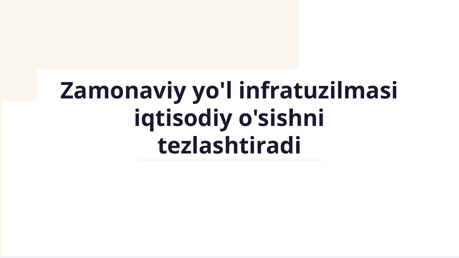 Sanoat yo’llari va elementlari — Slayd 1