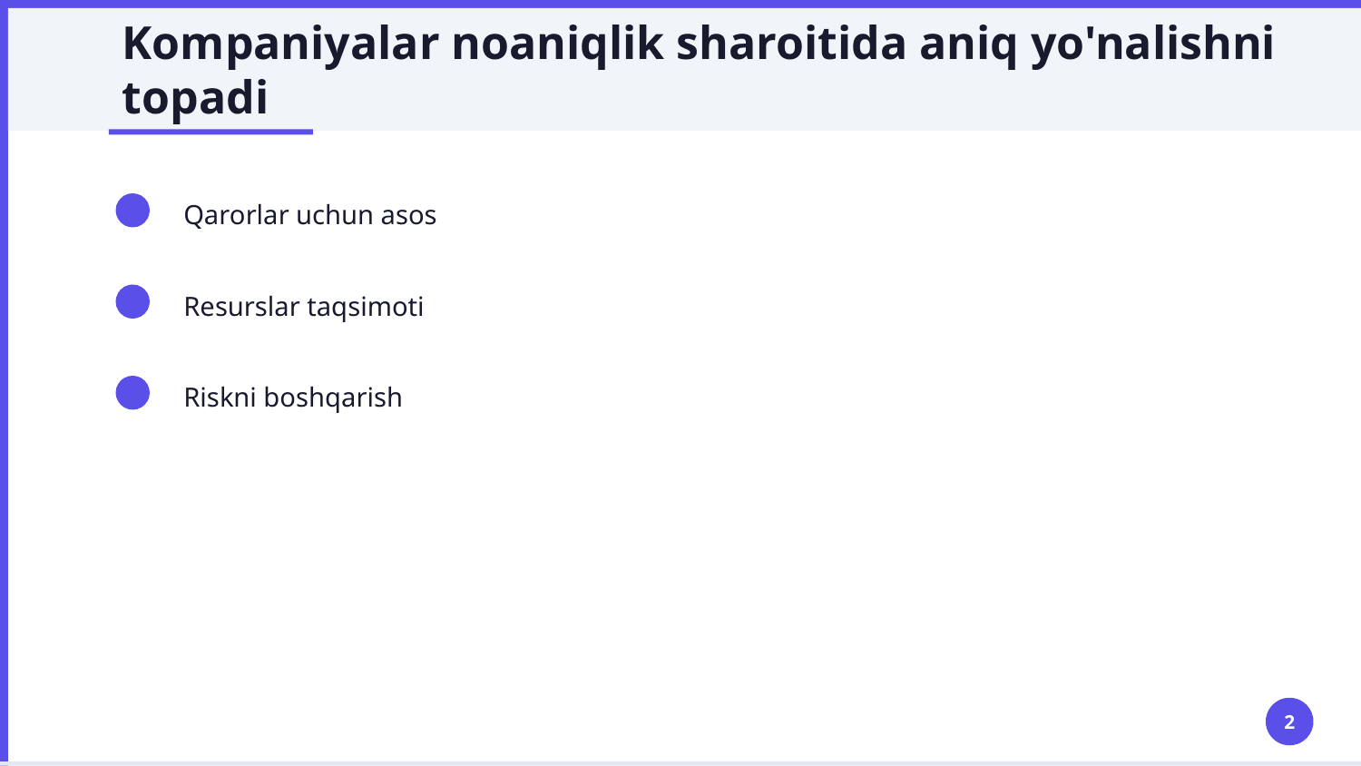 MOLIYAVIY PROGNOZLASH ASOSLARI — Slayd 2