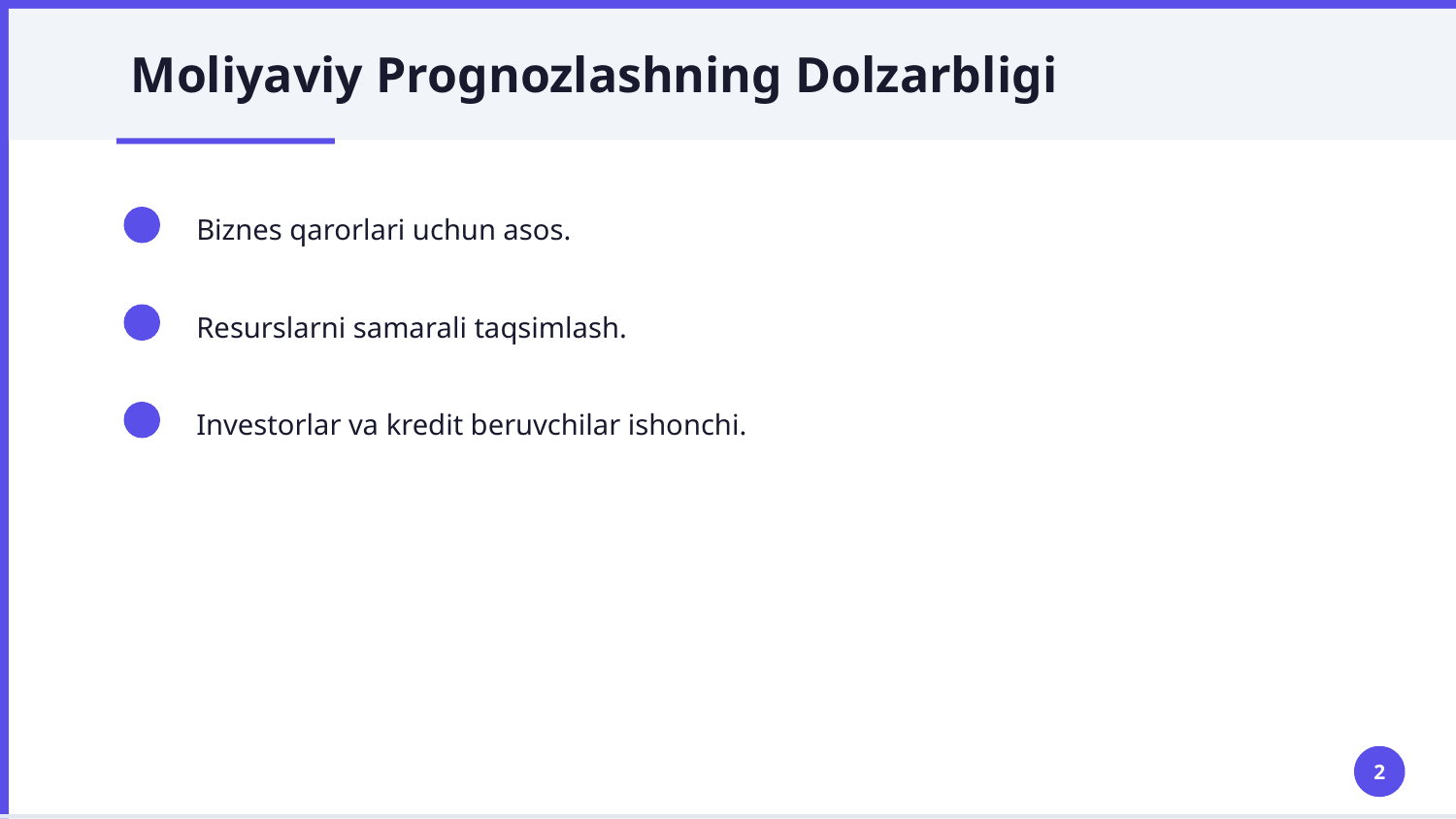 Moliyaviy pragnozlash asoslari — Slayd 2