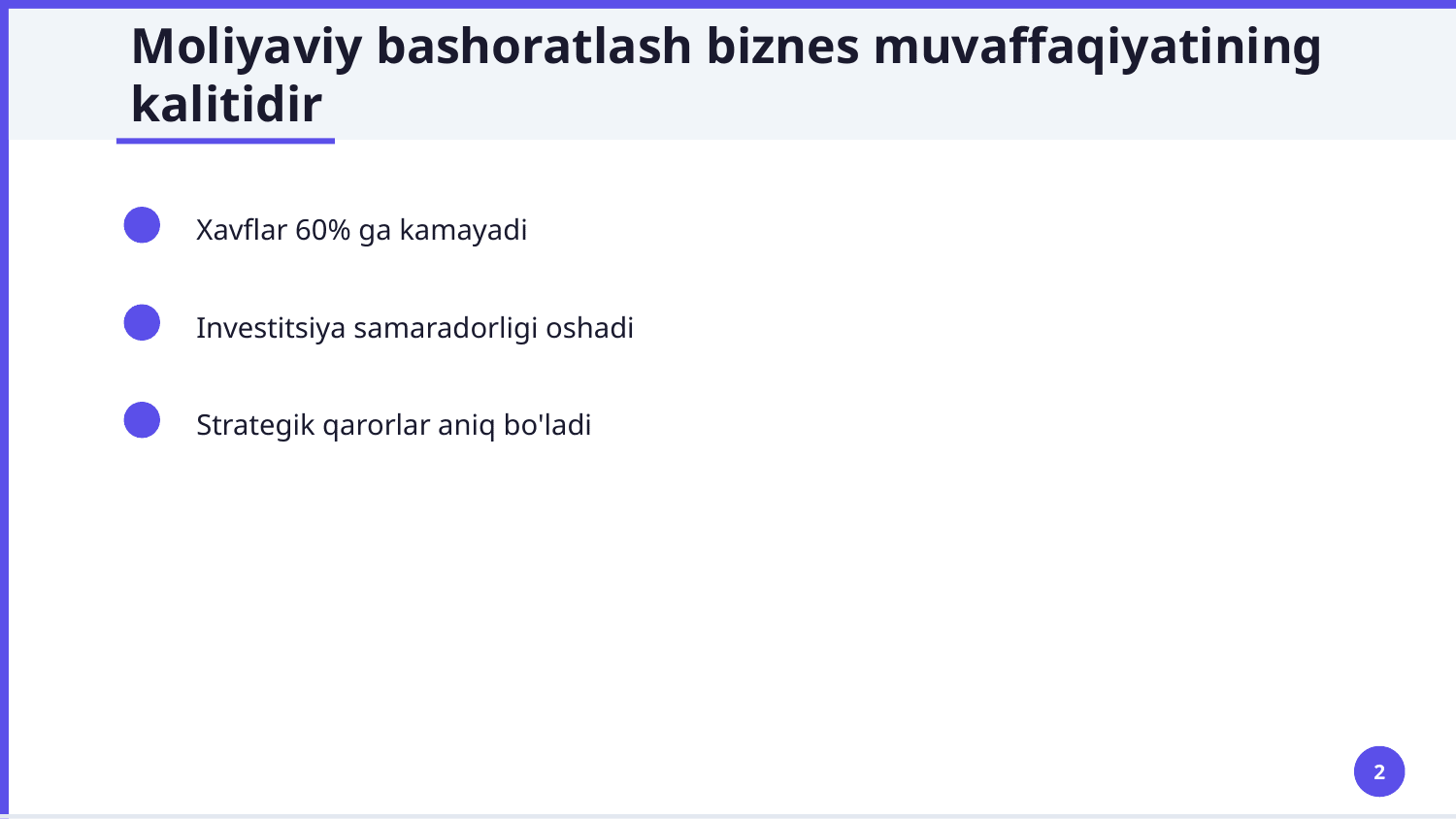 Moliyaviy pragnozlash asoslari — Slayd 2