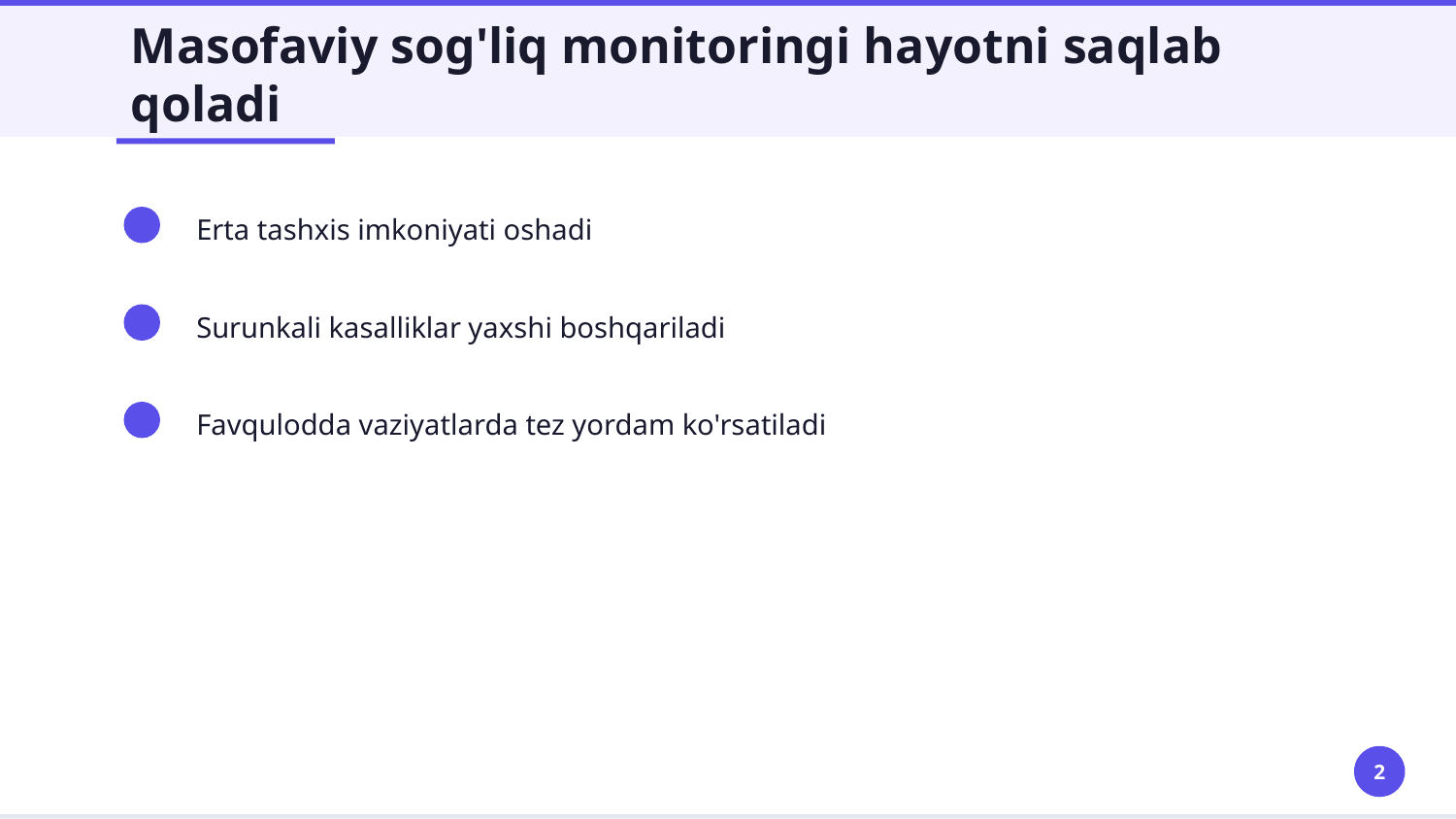 MAX30102 yordamida yurak urish tezligi va SpO2 ni o‘lchash qurilmasini yaratish (Arduino + OLED + Buzzer) — Slayd 2