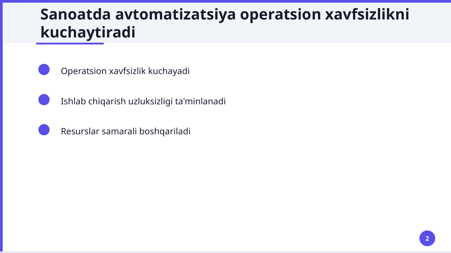 SCADA tizimlari va ularning sanoatda qo‘llanilishi. — Slayd 2