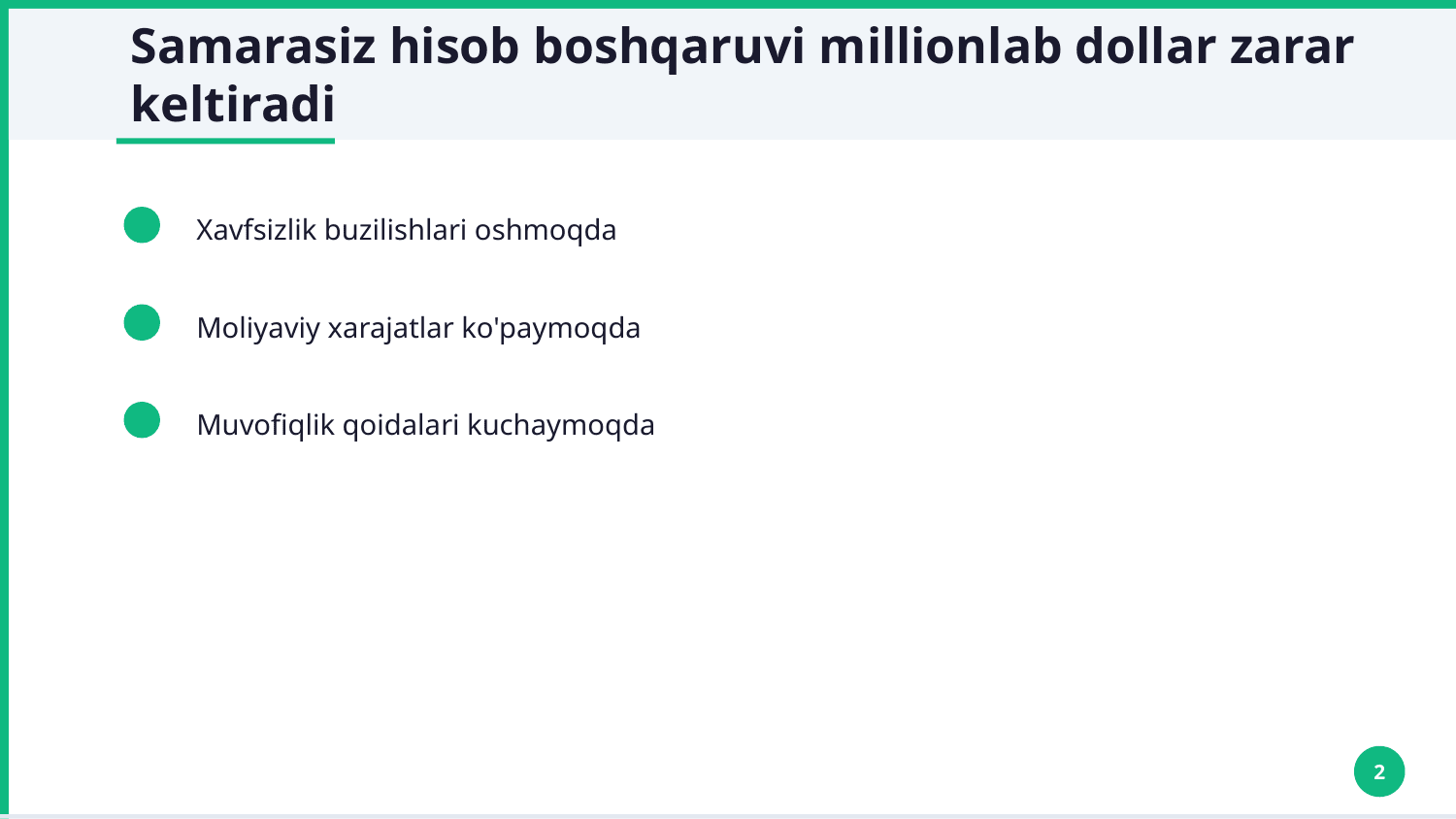 Bulut xizmatlarida hisob boshqarish (masalan, Google yoki Microsoft hisobi) — Slayd 2