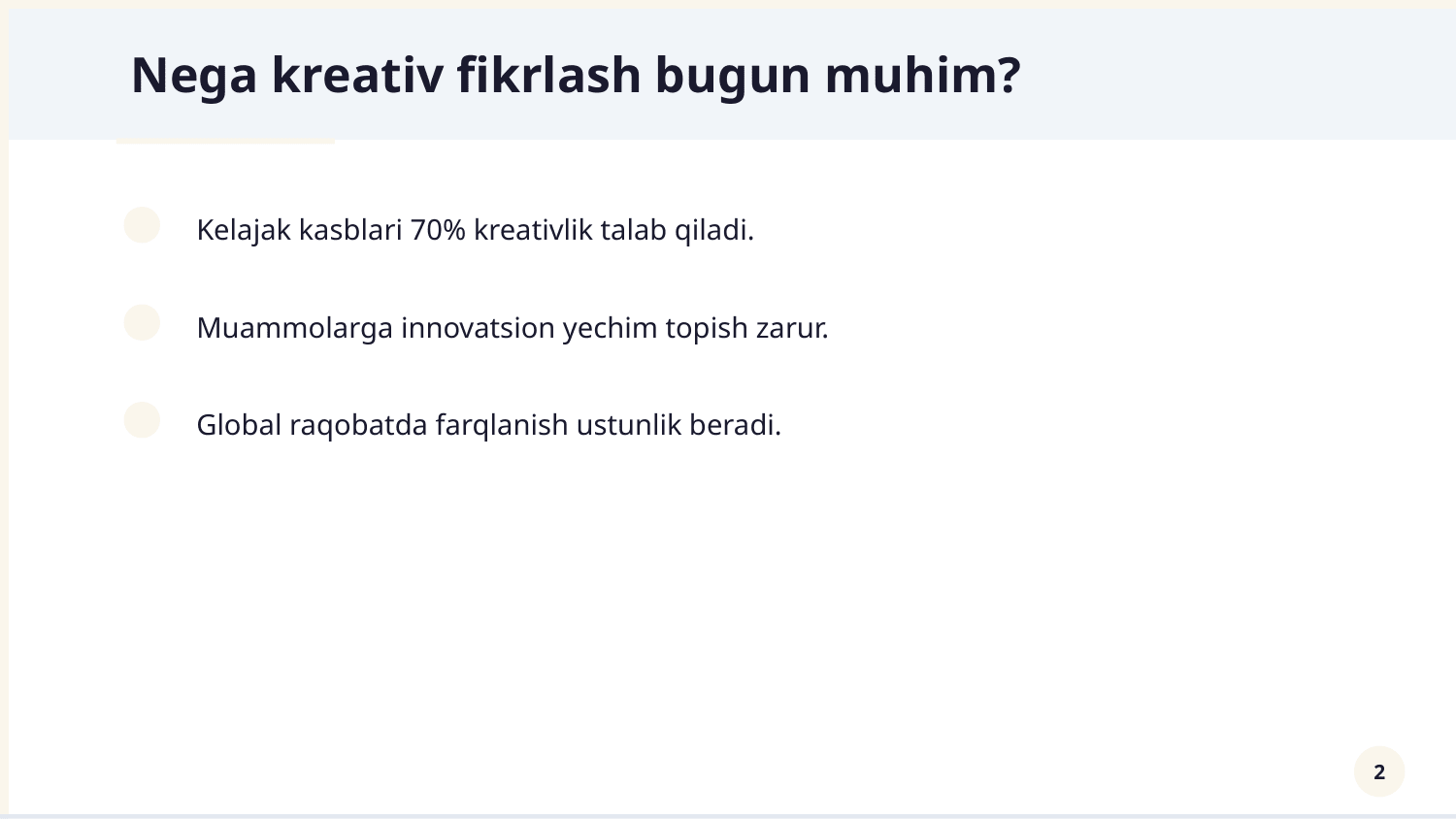 Kreativ fikrlash — Slayd 2
