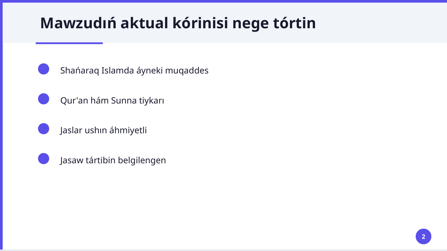 Islam huqıqtanıwshılıǵında shańaraq, neke, talaq, idda, zihor túsiniklerin táriyplew hám prezentaciya tayarlaw. — Slayd 2