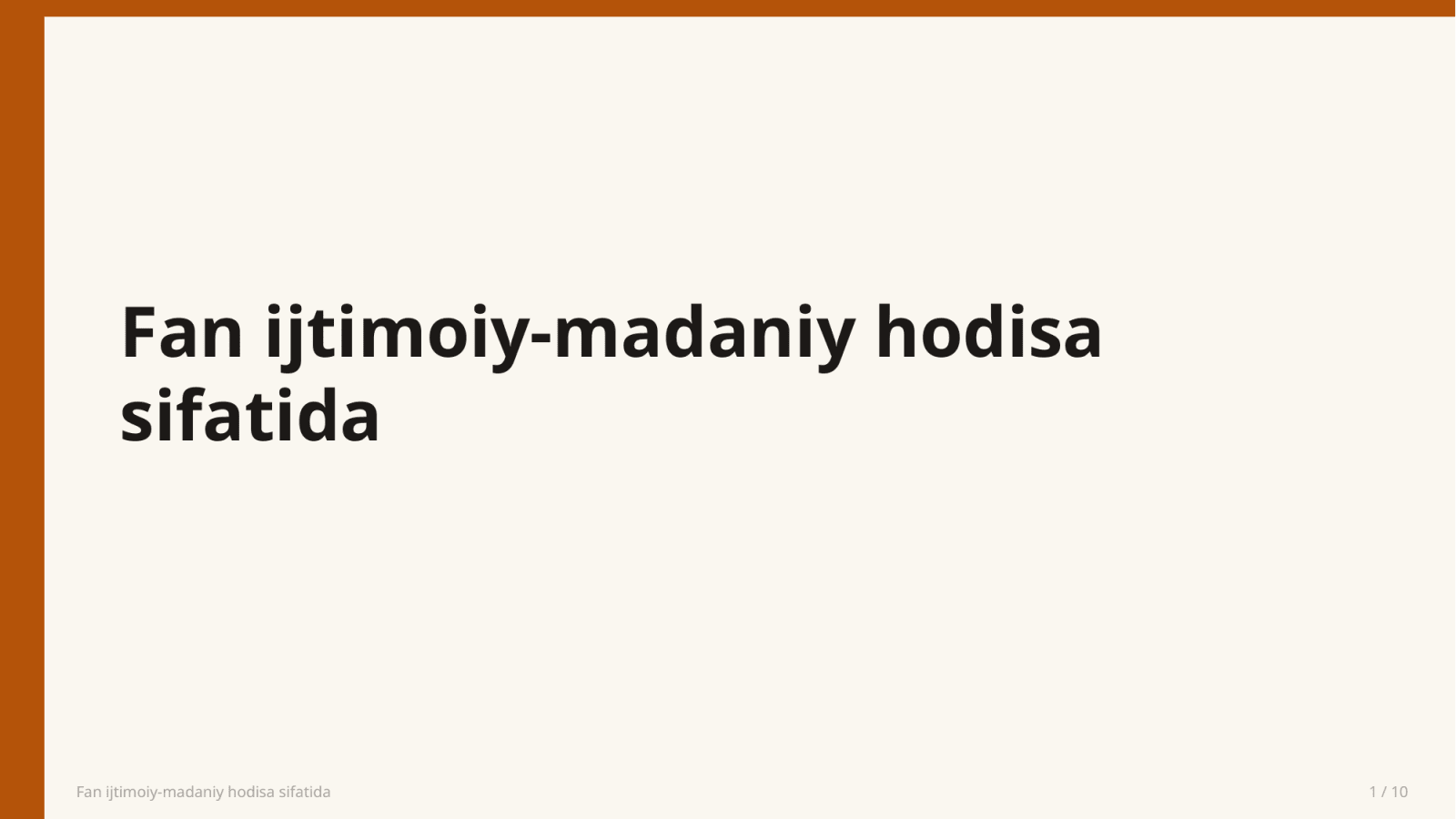 Fan ijtimoiy-madaniy hodisa sifatida — Slayd 1