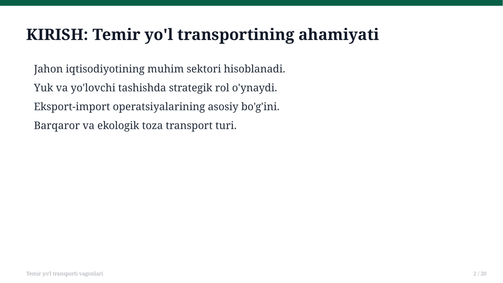 Temir yoʻl transporti vagonlari — Slayd 2