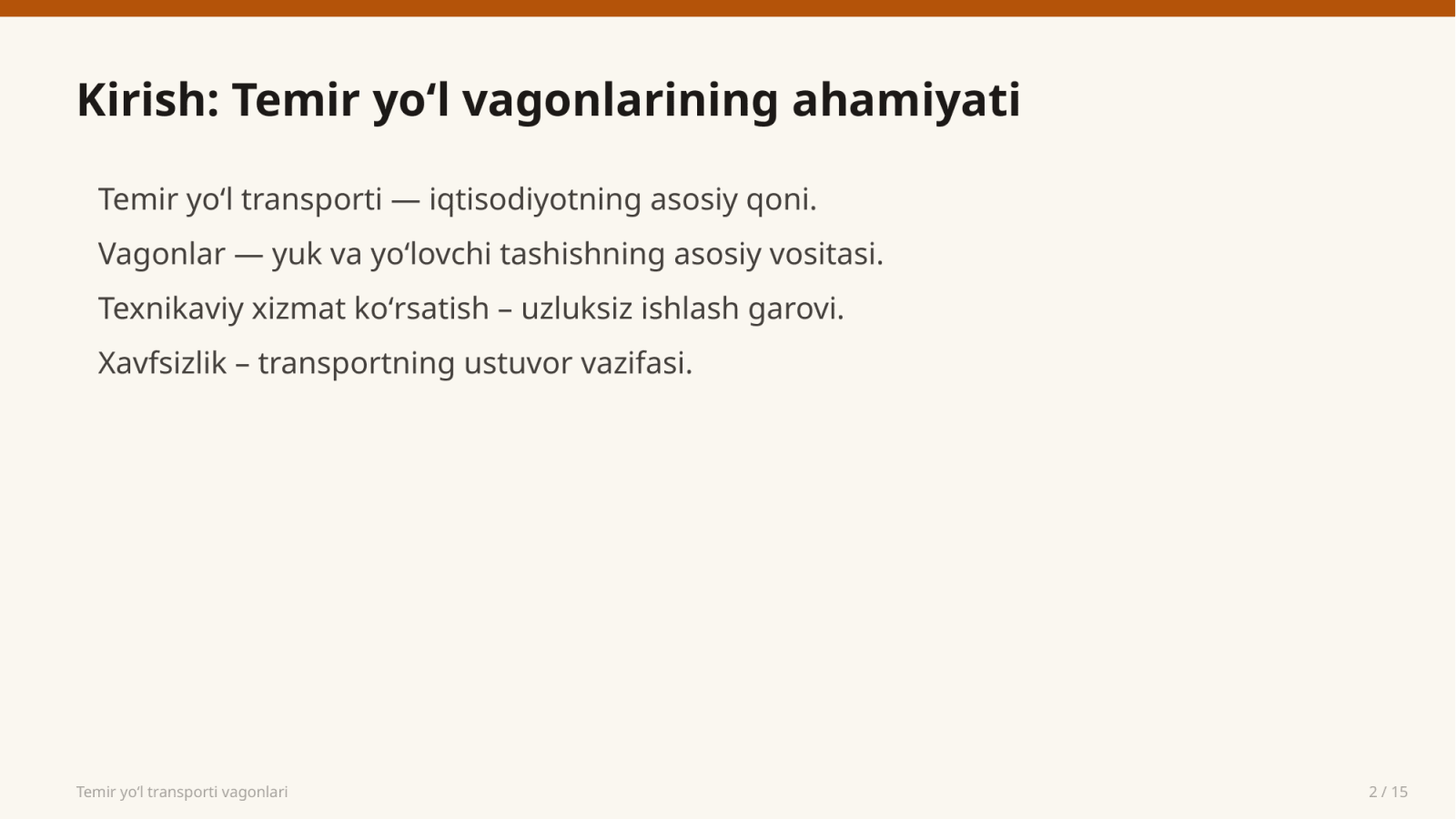 Temir yoʻl transporti vagonlari — Slayd 2