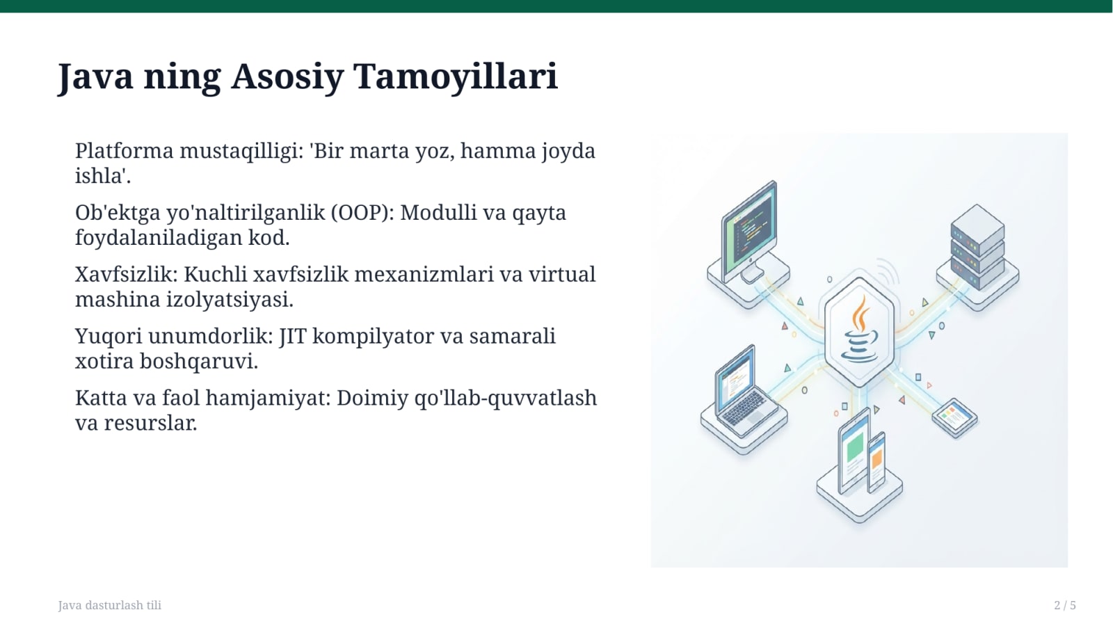 Java dasturlash tili — Slayd 2