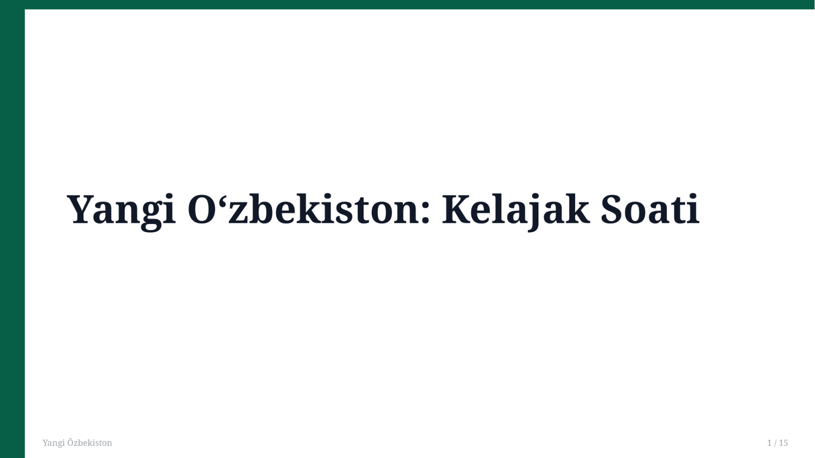 Yangi Õzbekiston — Slayd 1
