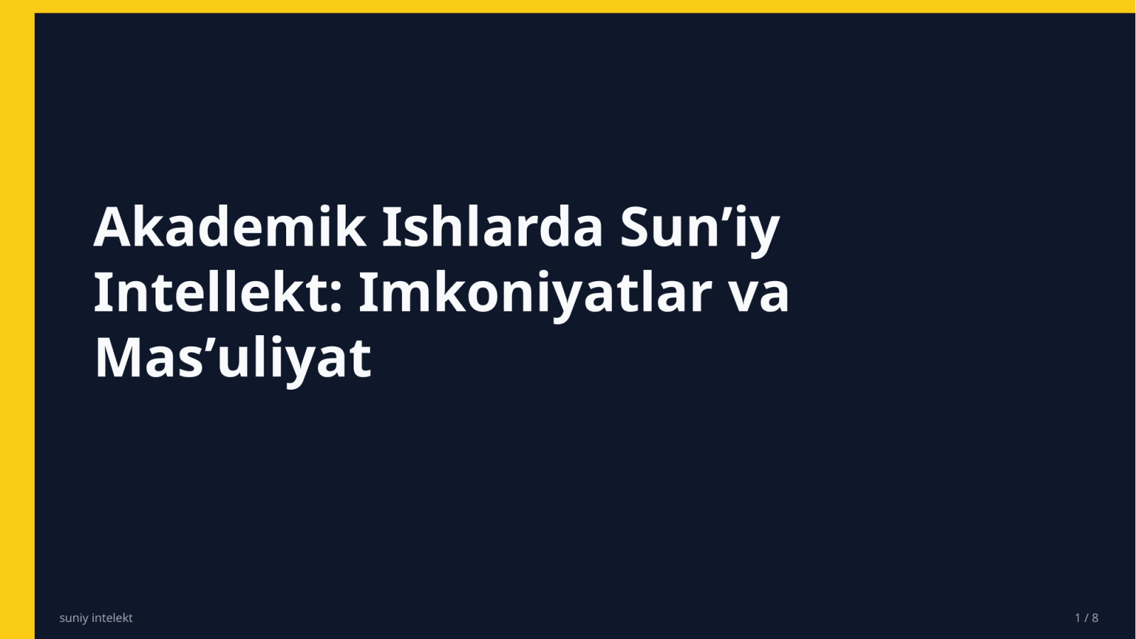 suniy intelekt — Slayd 1