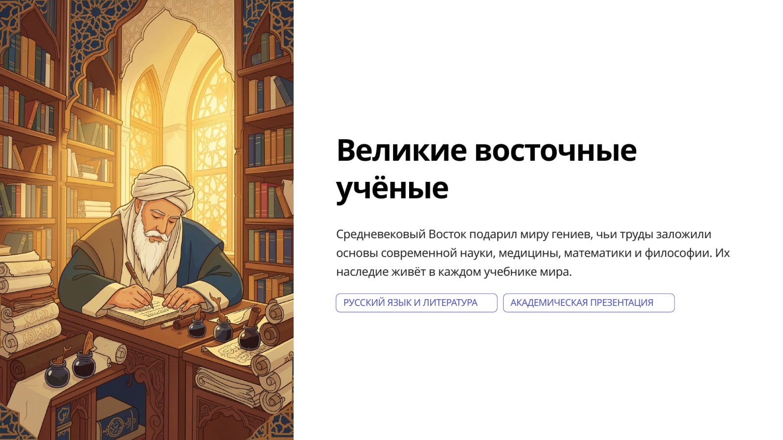 Великие восточные учёные — Slayd 1