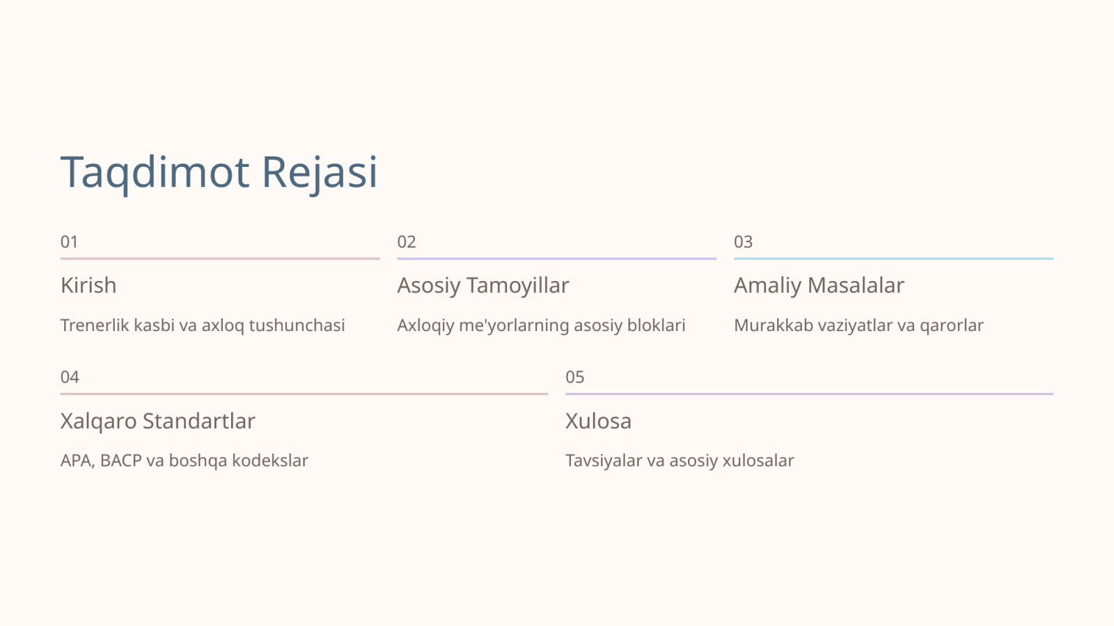 Trenerning ahloqiy me’yorlari — Slayd 2
