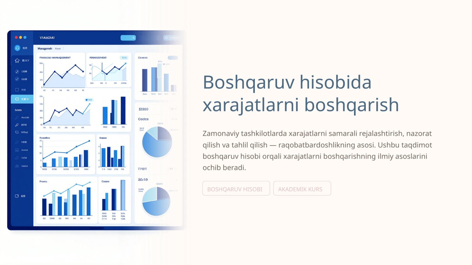 Boshqaruv hisobida xarajatlarni boshqarish — Slayd 1