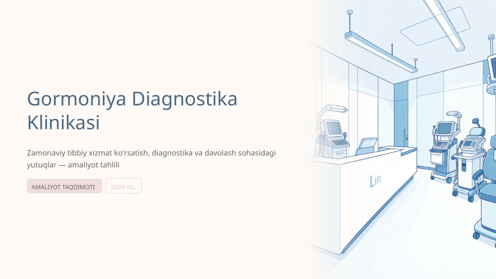 Gormoniya diagnostika klinikasi faoliyati — Slayd 1