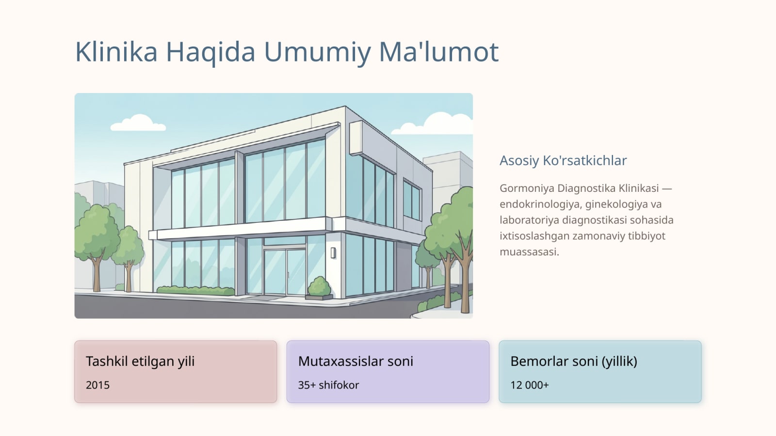 Gormoniya diagnostika klinikasi faoliyati — Slayd 2