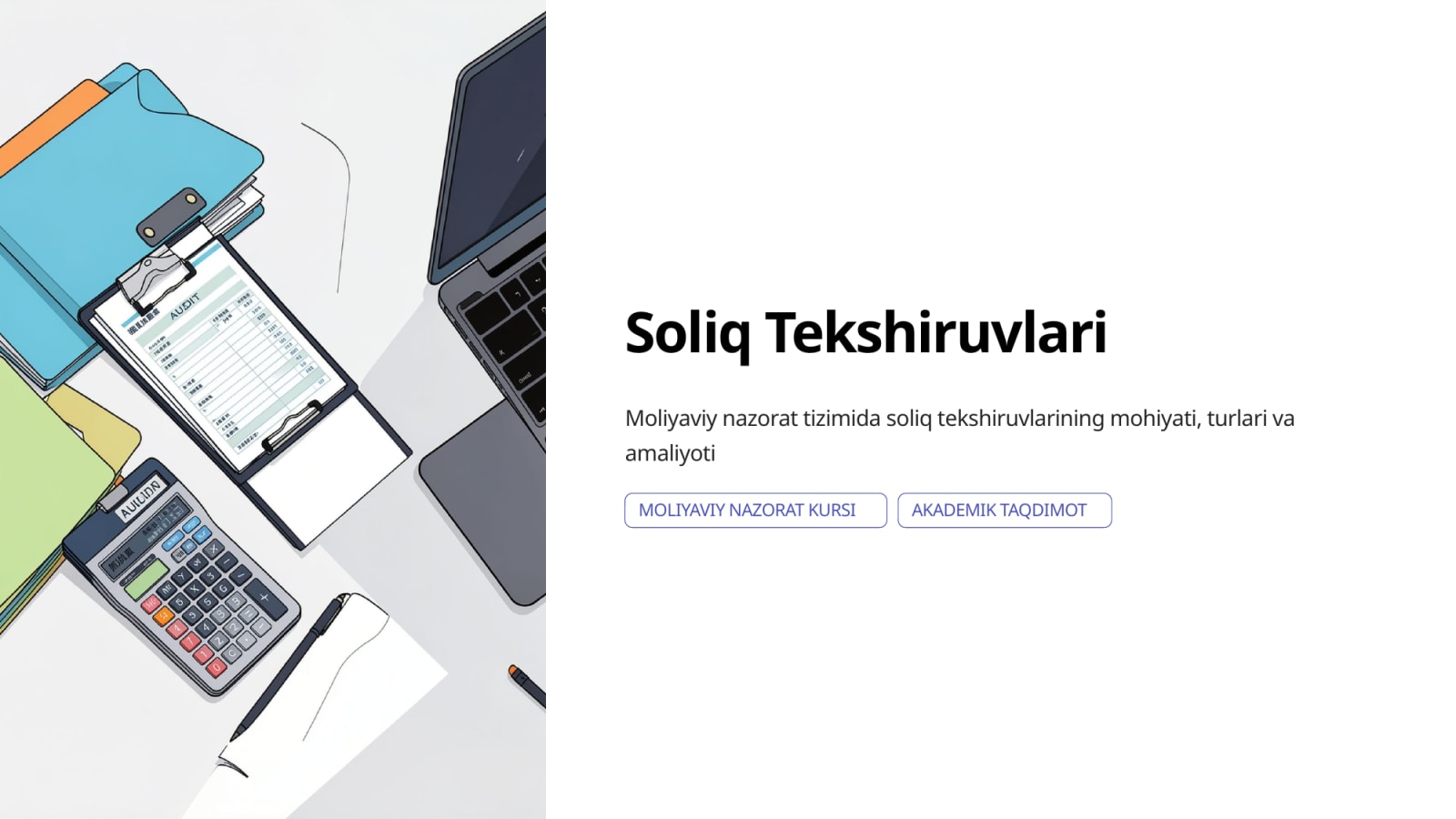Soliq tekshiruvlari — Slayd 1