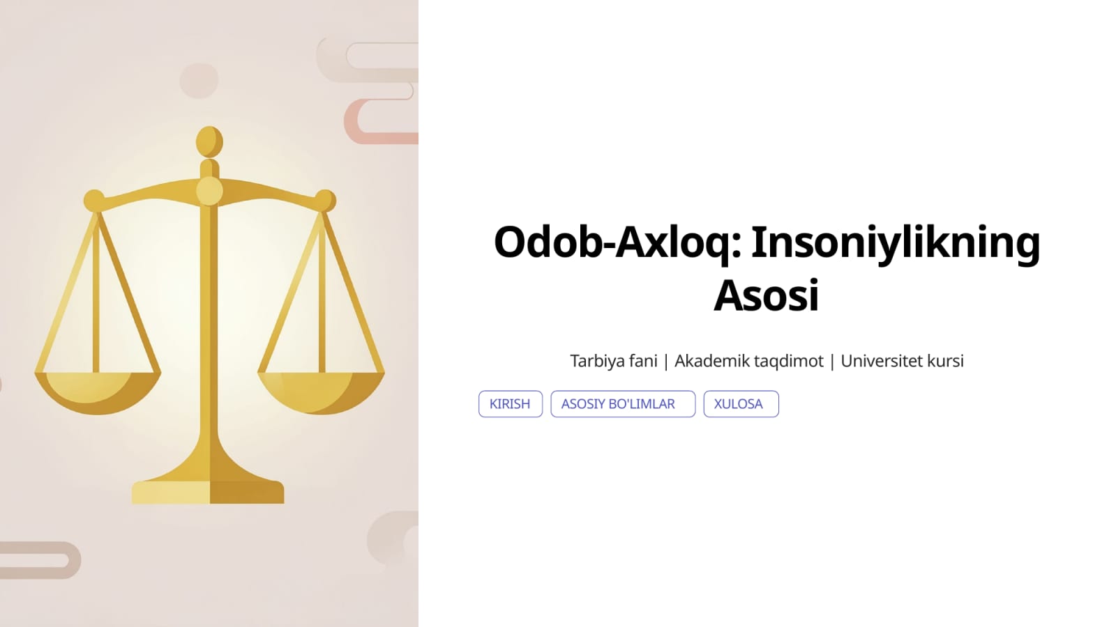 Odob -axloq mavzusida — Slayd 1