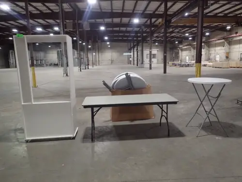 (8) Folding Tables| (1) Rolling Booth 