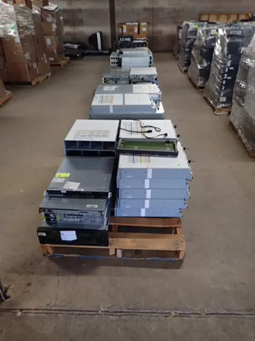 (7) Pallets Assorted Server Rack Components