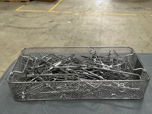 Mixed Surgical Clamps, Forceps and Scissors Tray