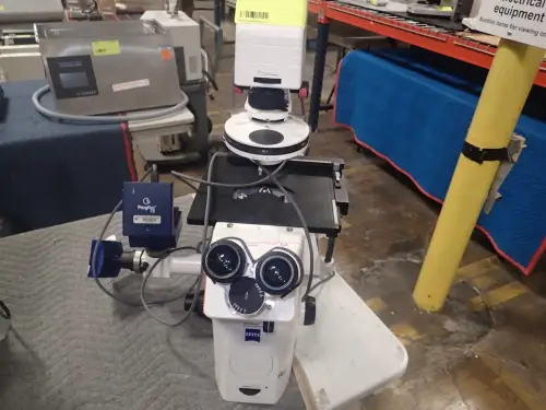 (1) Zeiss AxioObserver A1 Microscope With (2) Objectives