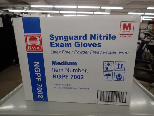 90 Cases of Medium Synguard Nitrile Exam Gloves (Expire)