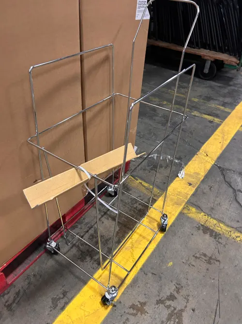 (2) Pallets Wire Rolling Carts For Sharps Containers