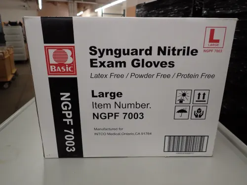 105 Cases of Large Synguard Nitrile Exam Gloves (Expire)