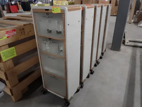 (5) Rolling Personal Protective Equipment Dispensers on Casters