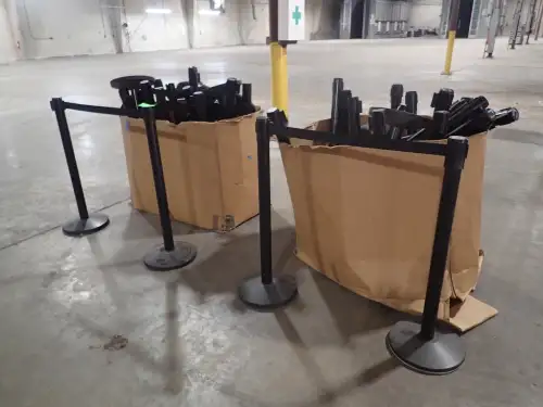 (25) Assorted Retractable Belt Stanchions