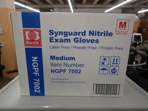 105 Cases of Medium Synguard Nitrile Exam Gloves (Expire)