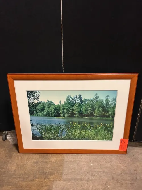 (1) 24" x 32" Landscape Around Lake Ebni, Germany by Hackenberg Framed Artwork 