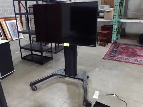 (1) Samsung 55" Television On Rolling Stand