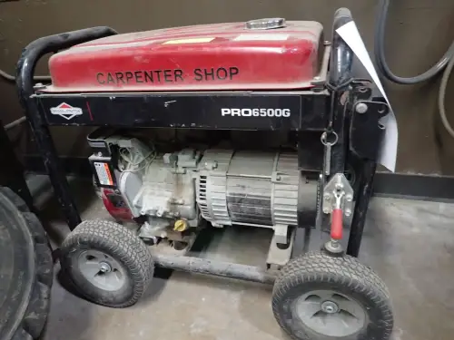 (1) Briggs and Stratton PRO 6500 G Generator (Loc Auto Shop 7703 Floyd Curl Dr.)