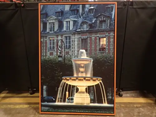 (1) 73" X 51" Large Framed Artwork - Place Des Vosges Paris France by Unknown