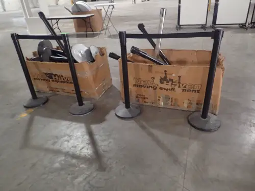 (17) Assorted Retractable Belt Stanchions