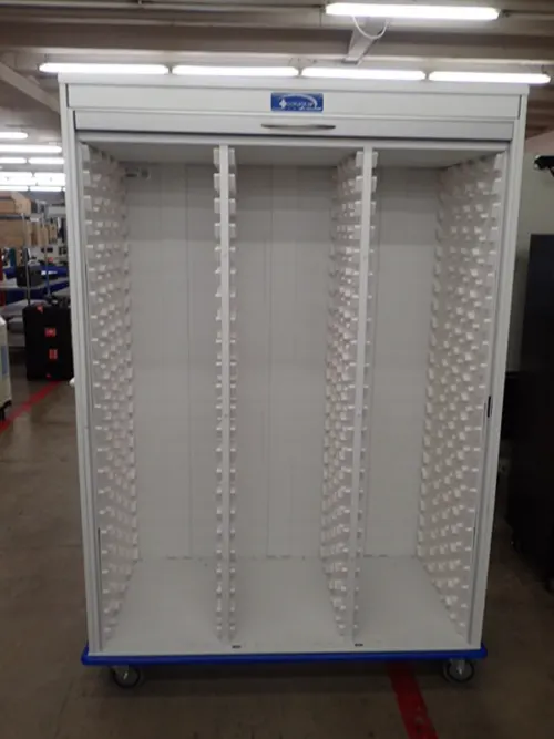 (1) Logiquip Storage Cabinet With Overhead Roll-Up Door On Wheels