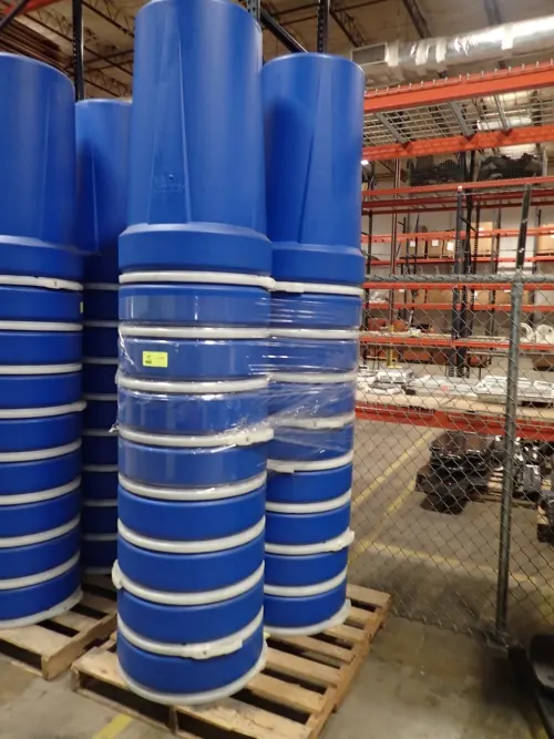 (18) Plastic Stackable Trash Cans