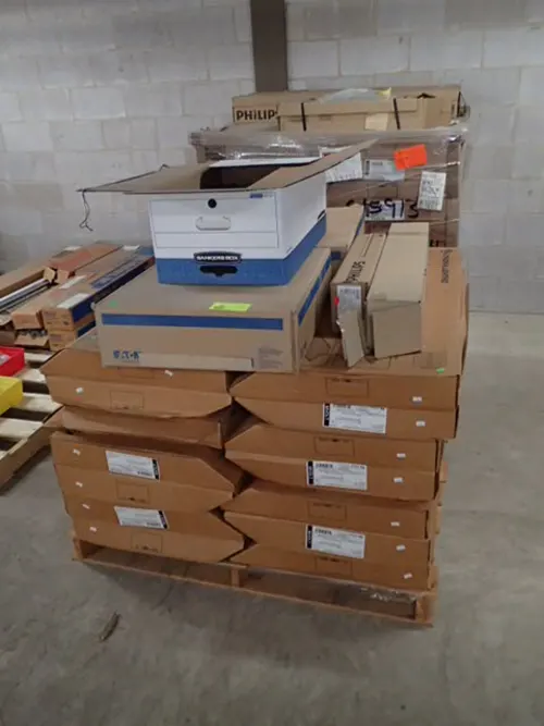 Assorted Fluorescent Lightbulbs, Light Fixtures, Etc.
