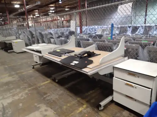 (2) Laboratory Workstation And (2) Rolling Cabinets