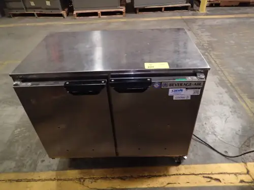 (1) BeverageAire 2-Door Under Counter Refrigerator