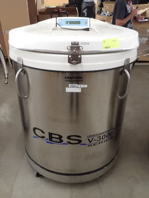 (1) Custom Biogenic Systems V3000AB Dry Storage Liquid Nitrogen Freezer