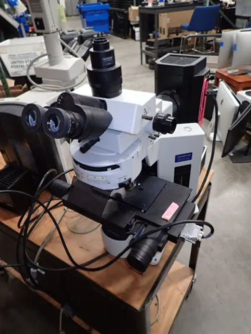 (1) Olympus BX51M Microscope With (2) Objectives